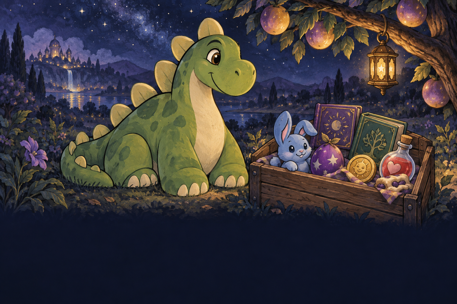 A Chomby gathering a crate of Neopian gifts